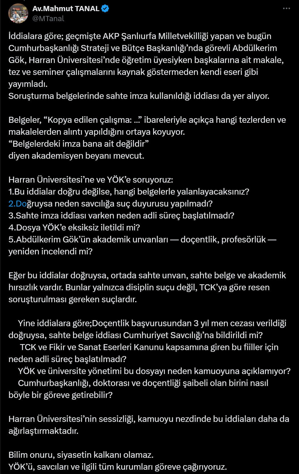 Yükseköğretim ve Adli Süreçler