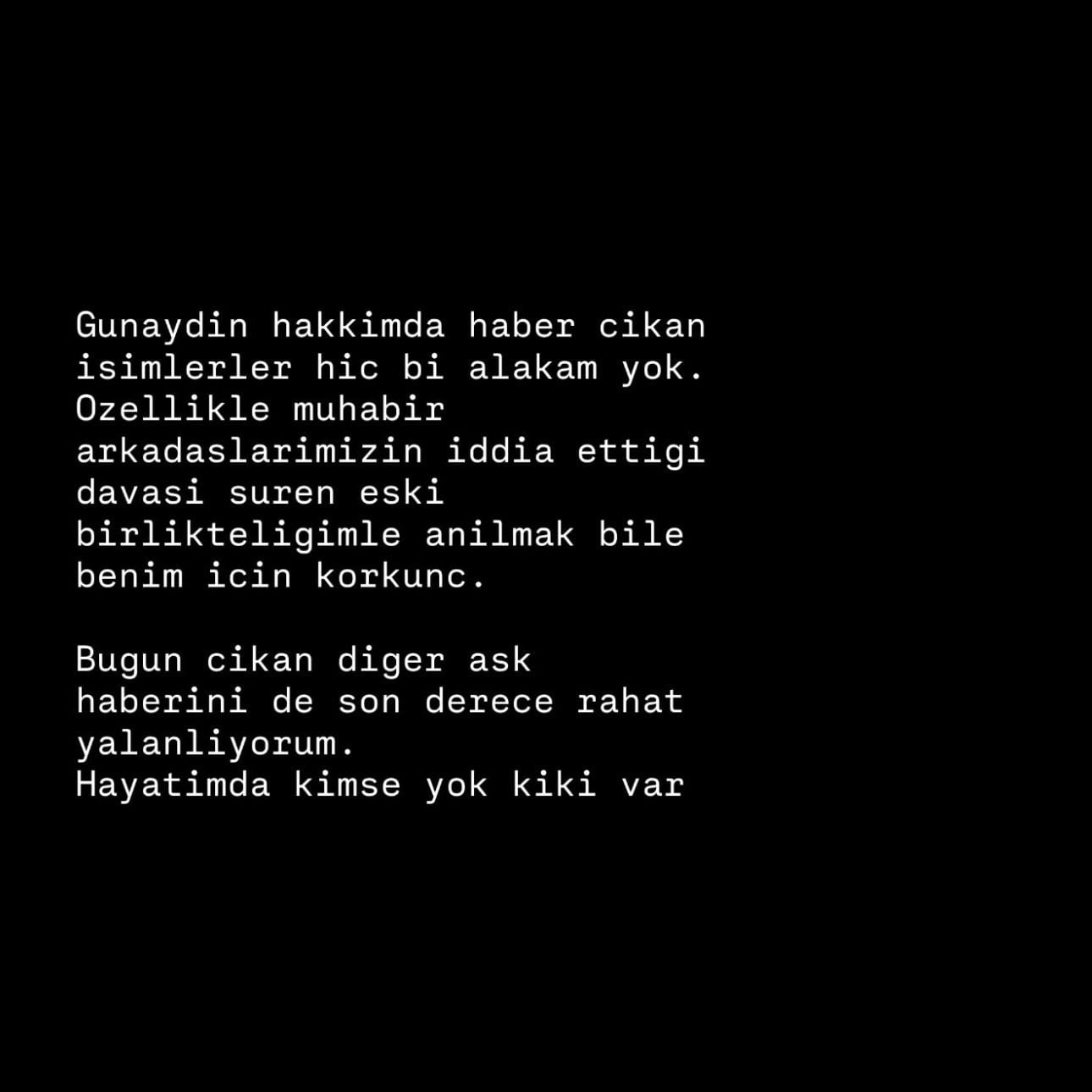 Danla Biliç ve Emirhan Topçu barış iddialarını yine yalanladı