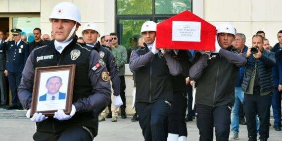 Pursaklar’da Şehit Düşen Polis Memuru Ahmet Türkoğlu İçin Ankara’da Tören Düzenlendi