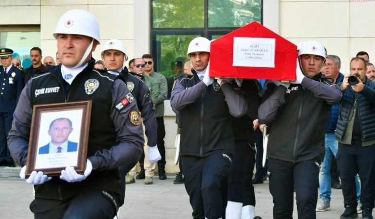 Pursaklar'da Şehit Düşen Polis Memuru Ahmet Türkoğlu İçin Ankara'da Tören Düzenlendi