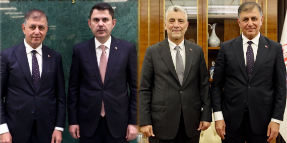 İzmir Büyükşehir Belediye Başkanı Cemil Tugay Ankara’da İki Bakanı Ziyaret Etti
